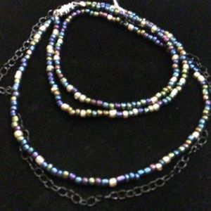 OIL SLICK waist beads with chain